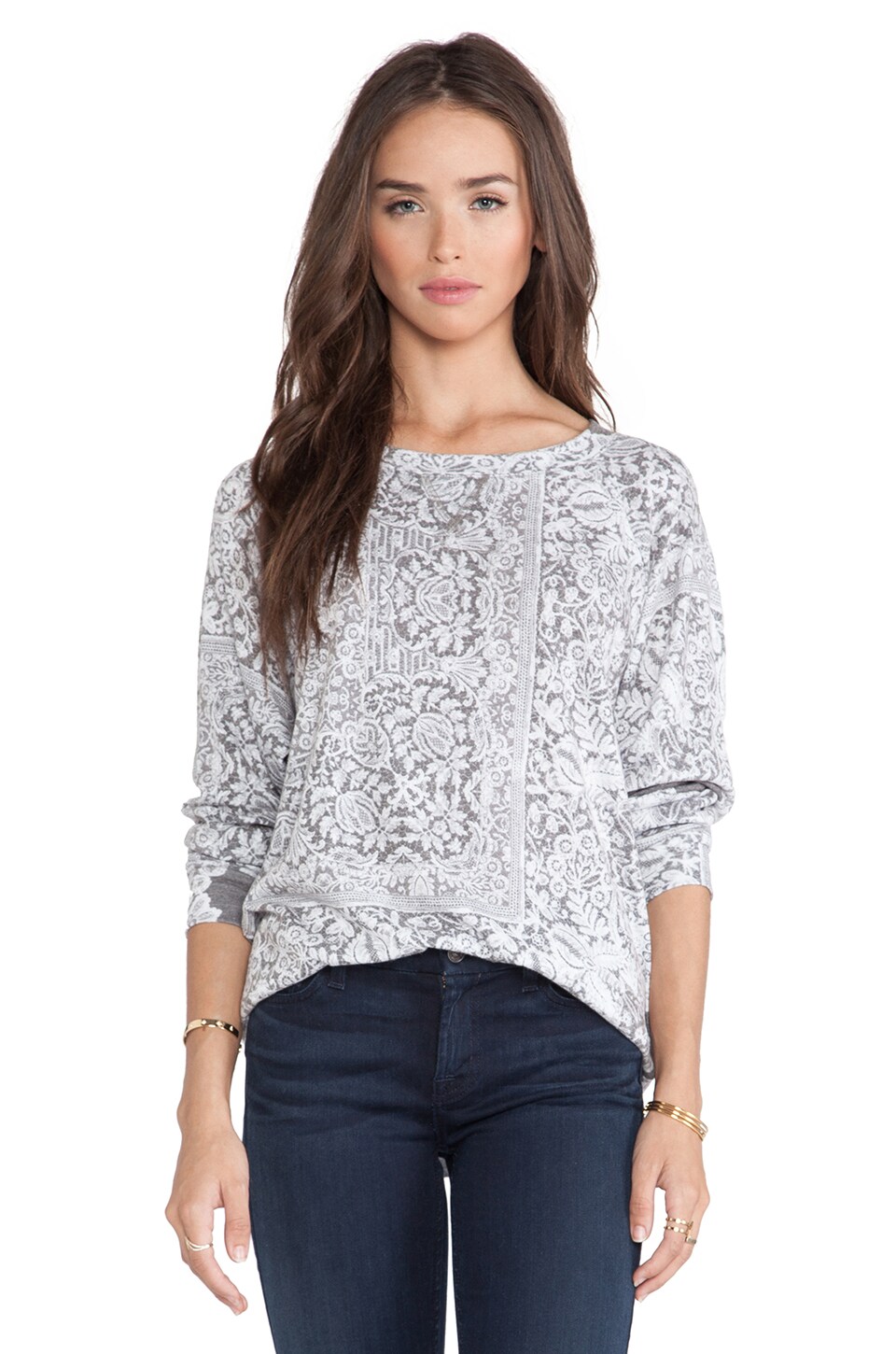 Nation LTD Raglan Sweatshirt in Lace | REVOLVE