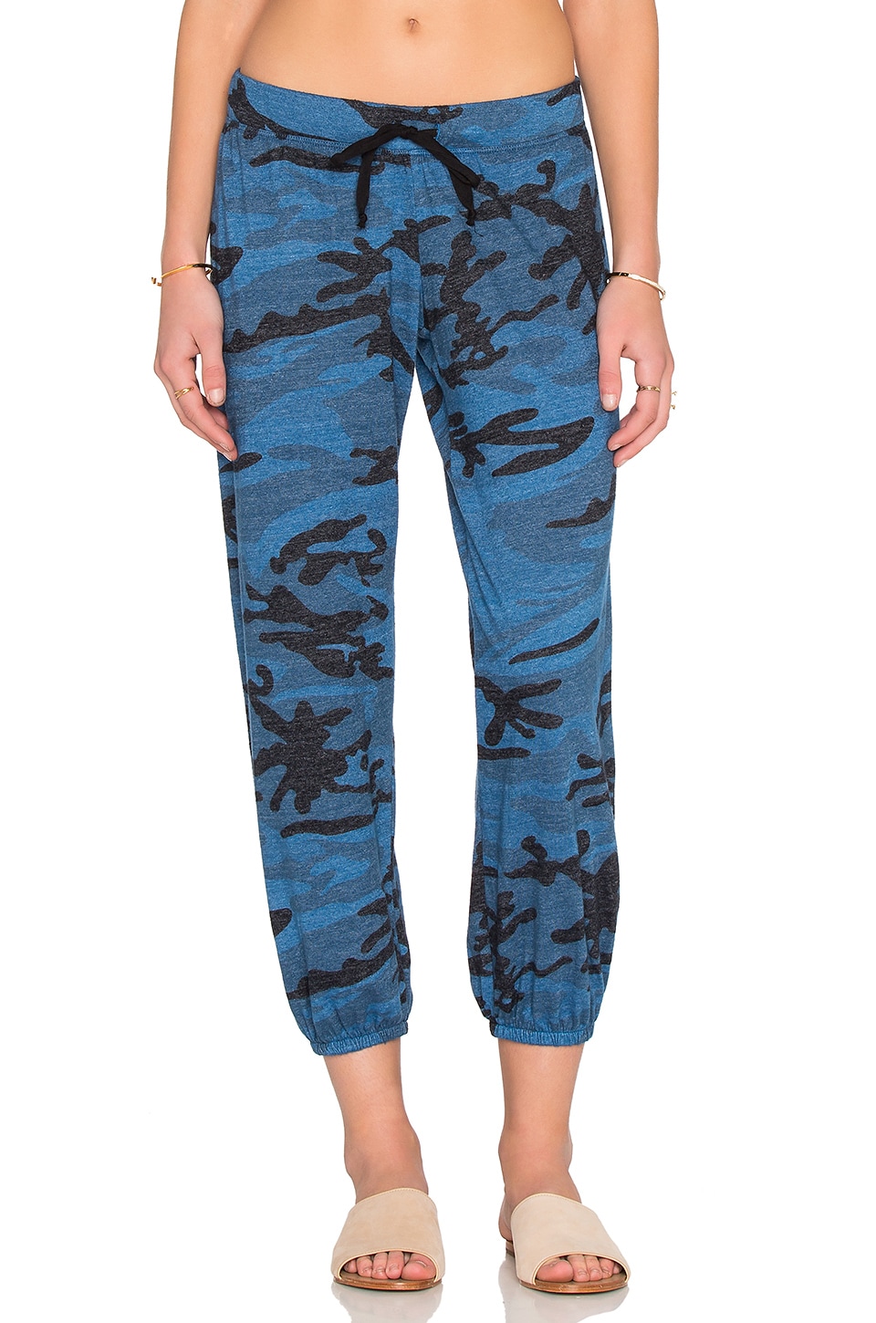 blue camouflage sweatpants