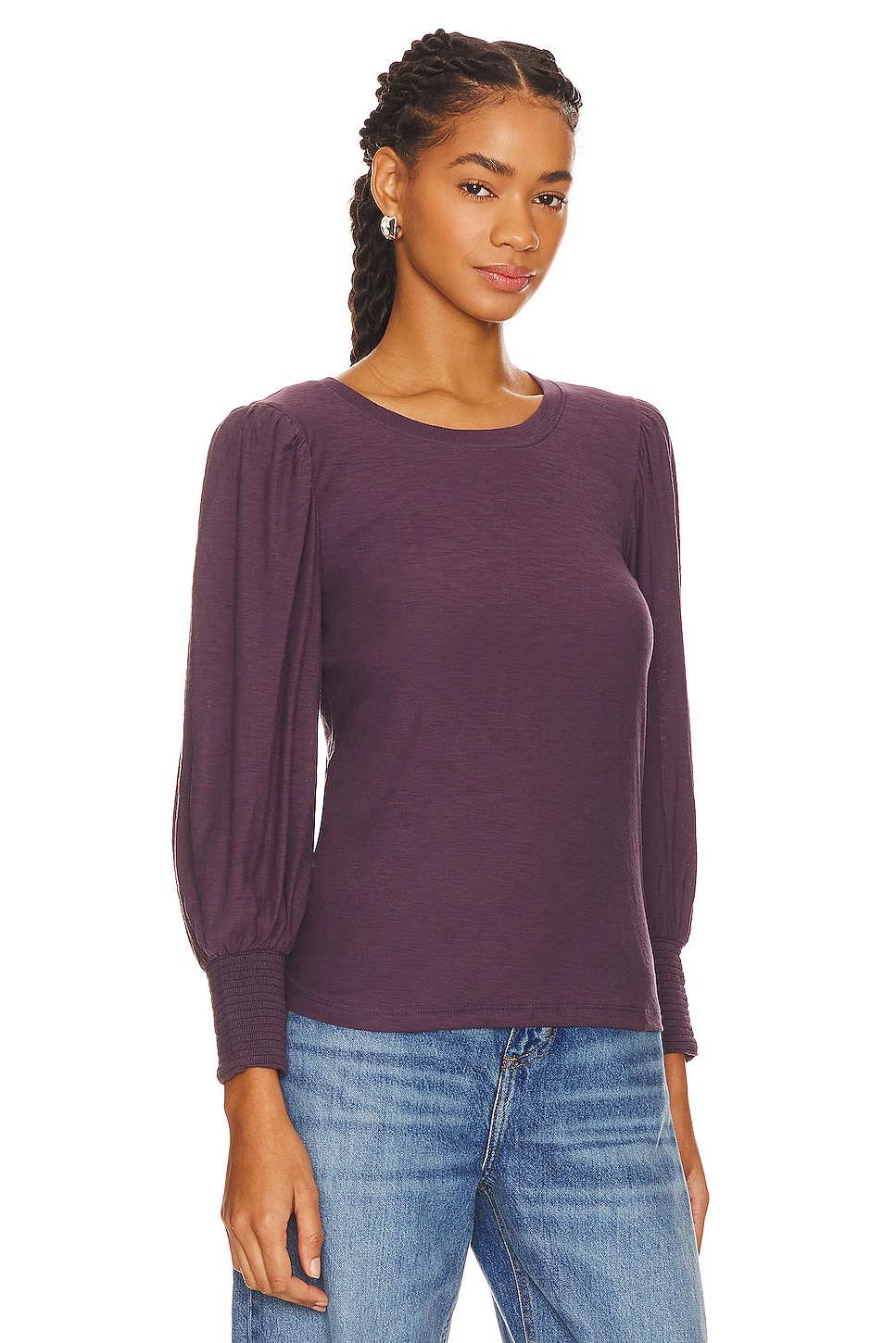 Nation LTD Loren Smocked Peasant Tee thumbnail