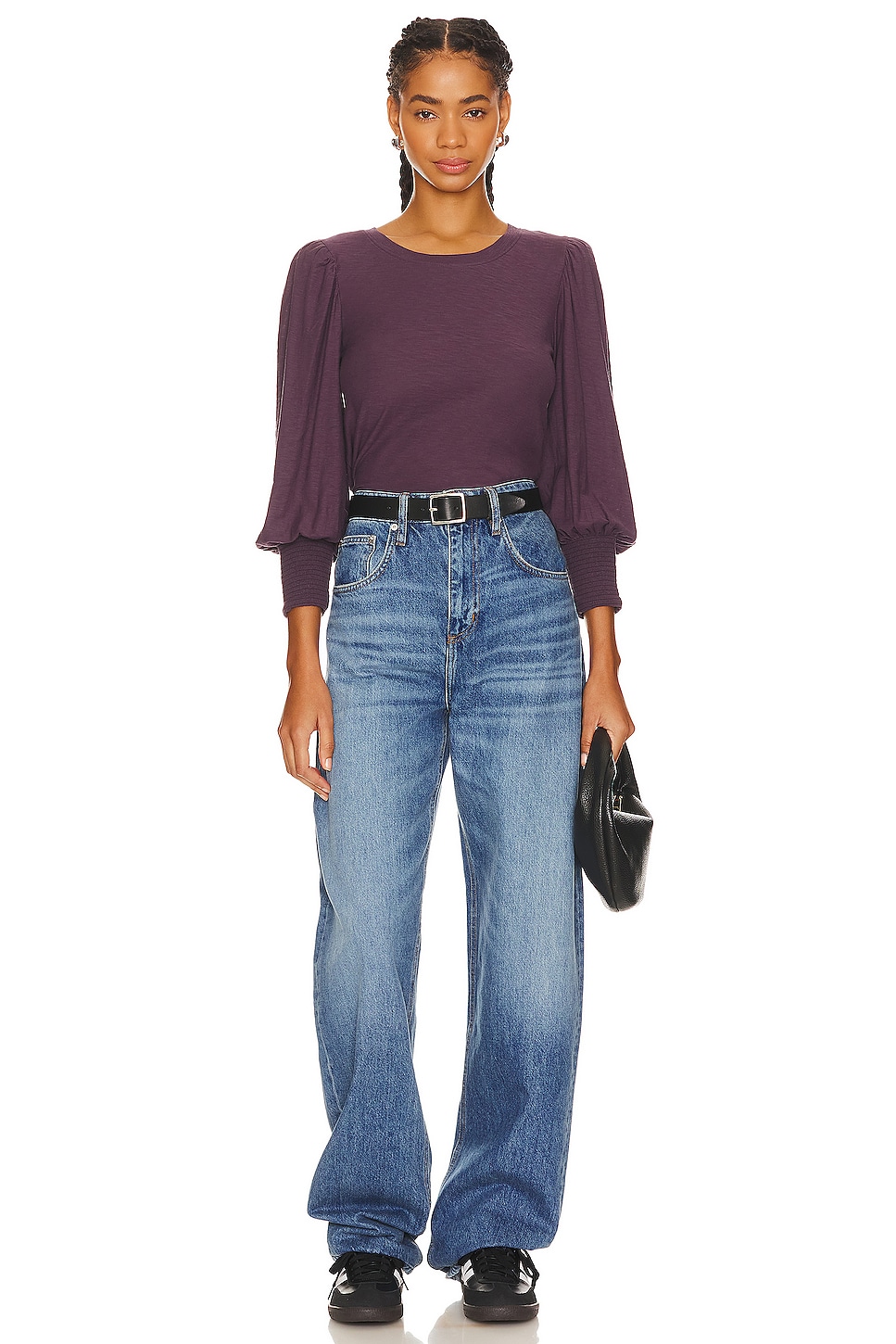 Nation LTD Loren Smocked Peasant Tee thumbnail