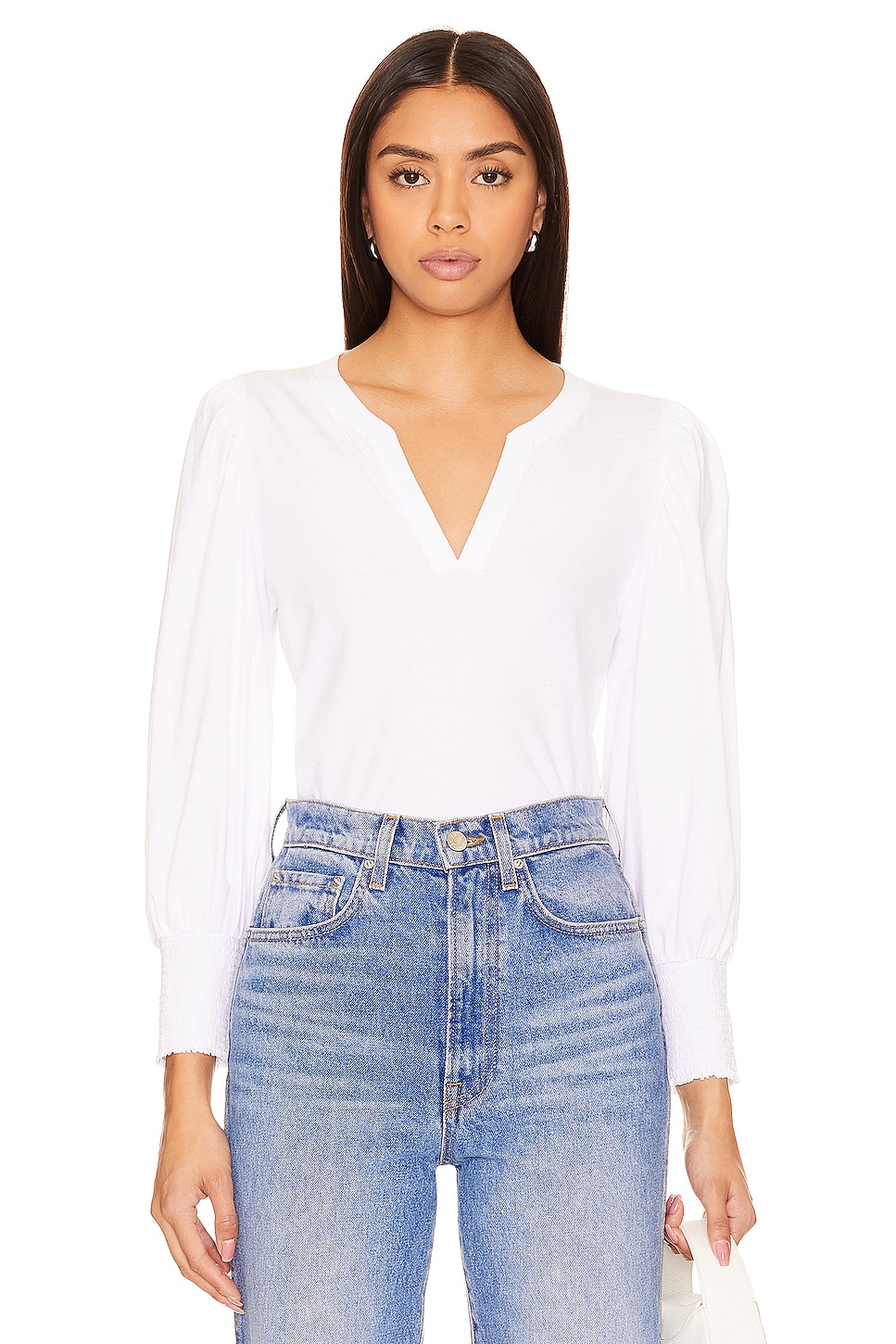 Nation LTD Flora Peasant Tee in White | REVOLVE