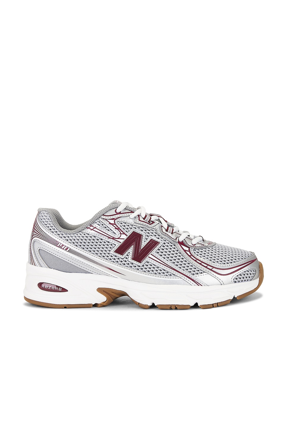 New Balance 740 Sneaker in Monarch Burgundy, Slate Grey