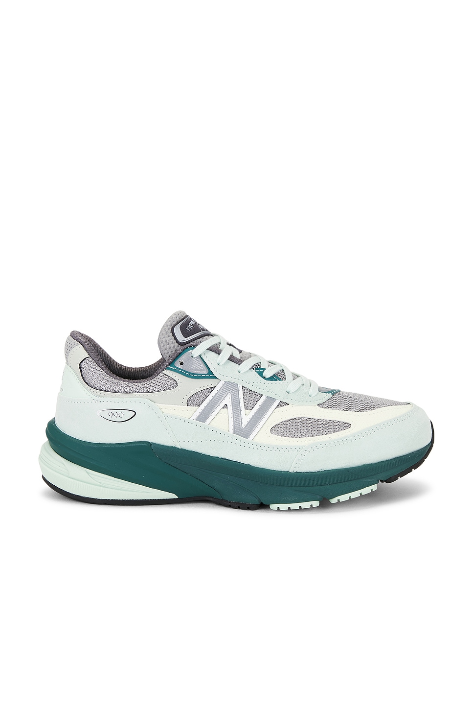 New Balance 990 Sneaker in Clay Ash, New Spruce, & Slate Grey