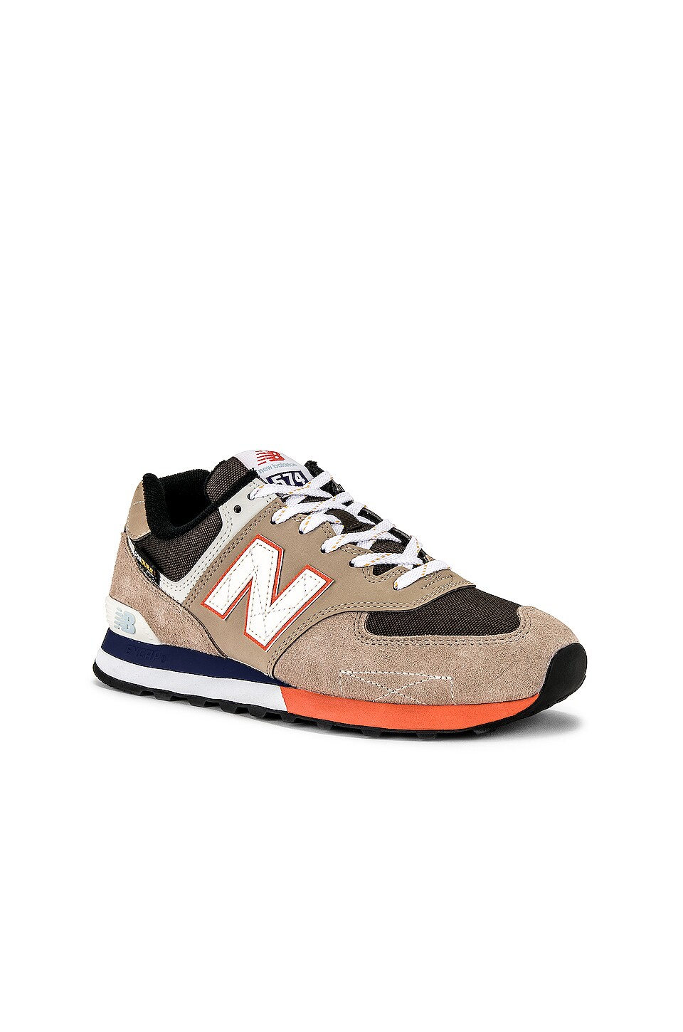 New Balance 574 in Mindful Grey & Poppy