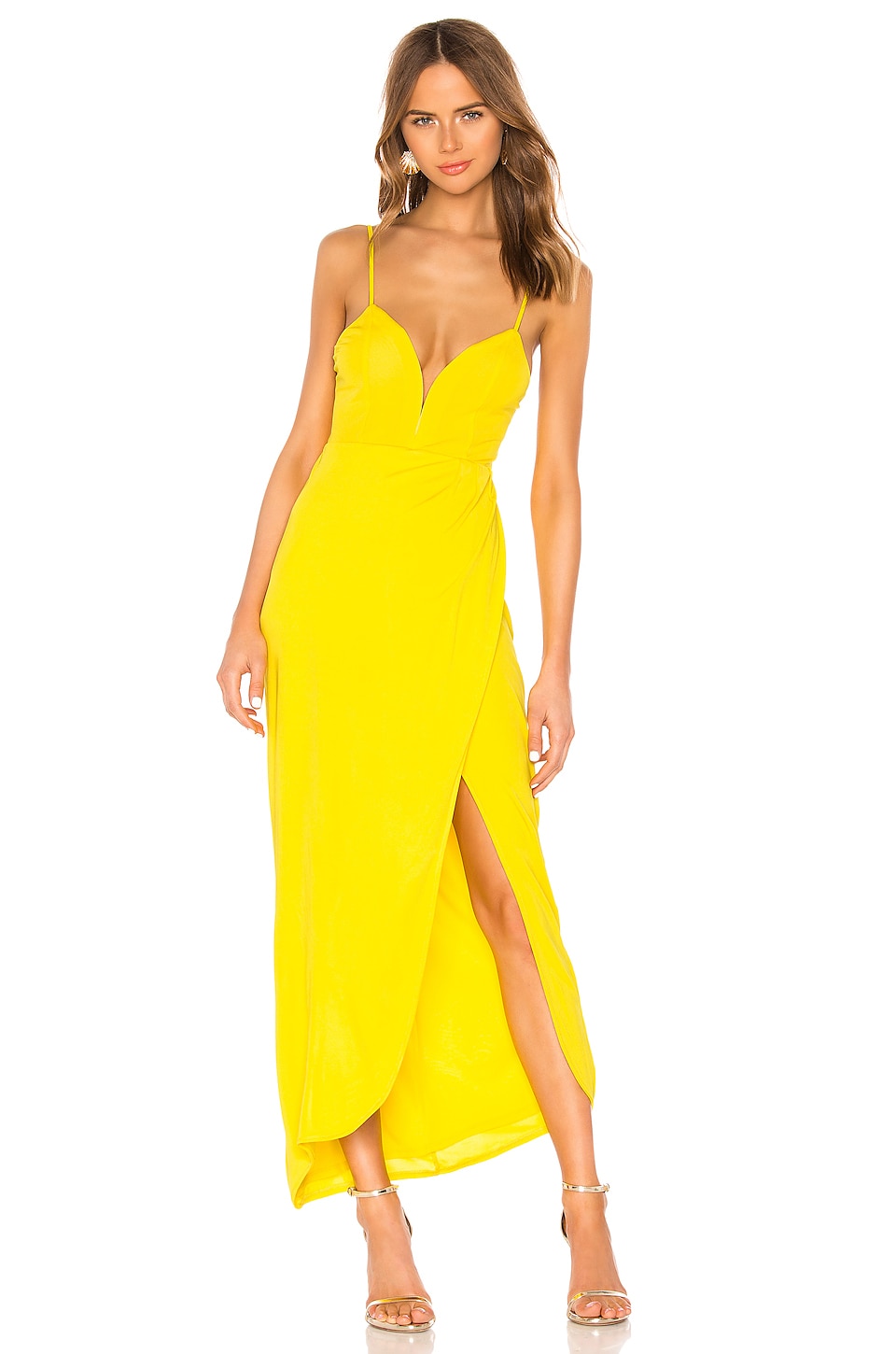 revolve yellow gown