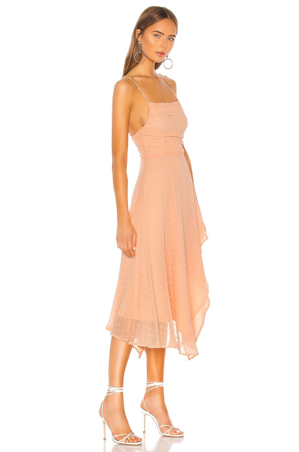 NBD Yvonne Midi Dress in Peach Nude
