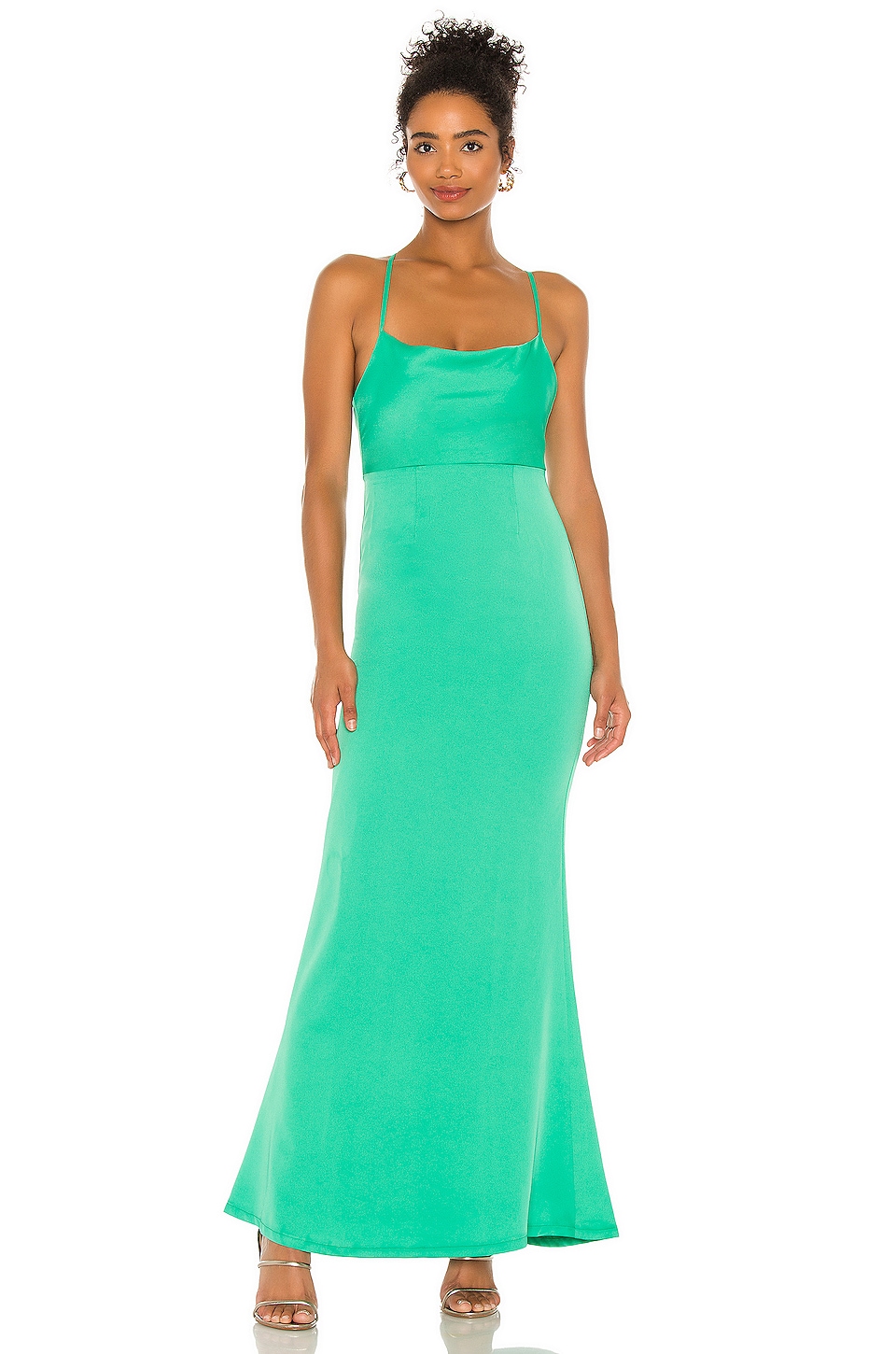 Nbd Pacey Gown In Bright Jade