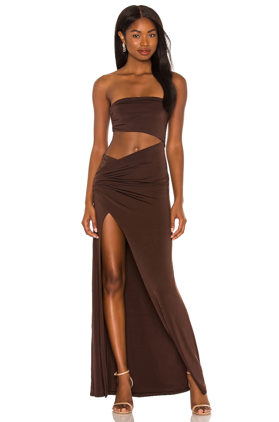 brown dress revolve