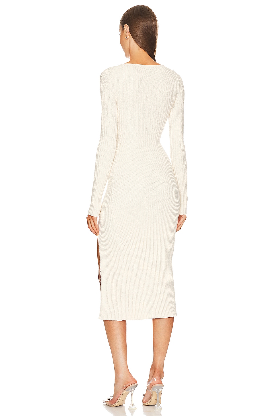 x Marianna Hewitt Saskia Boucle Midi Dress with Slit