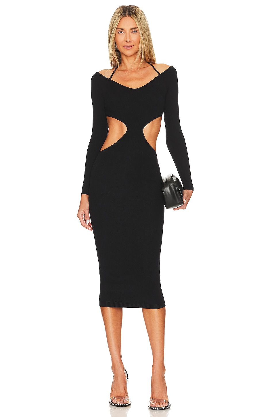 NBD Yael Cut out Halter Dress in Black | REVOLVE