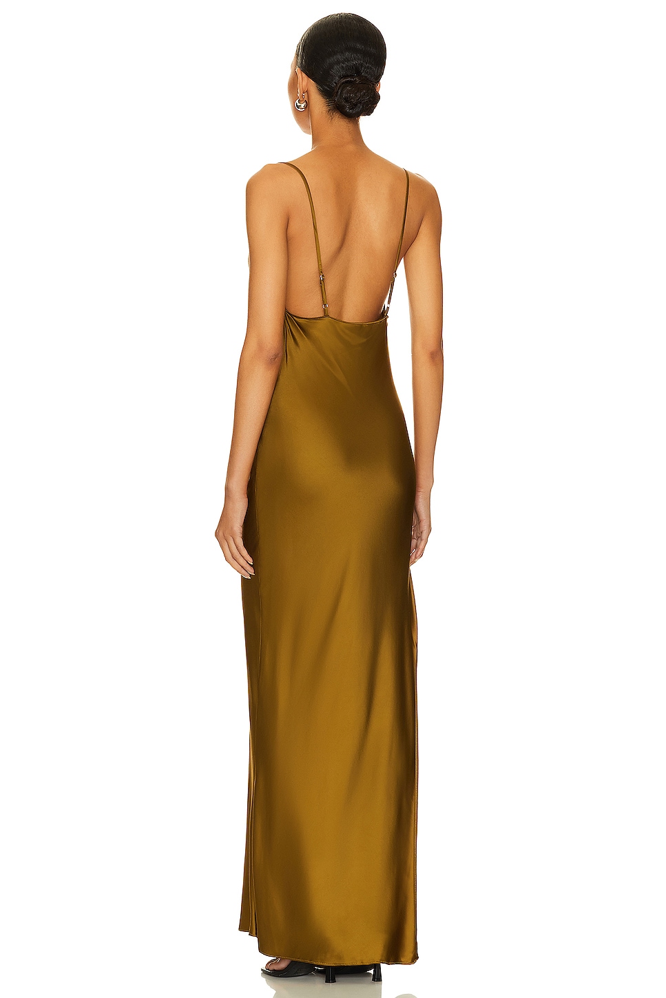 【MUDIDI】Ribbon detail dress 001 Ophidia Snake Print Cami Midaxi Wrap Dress - Green