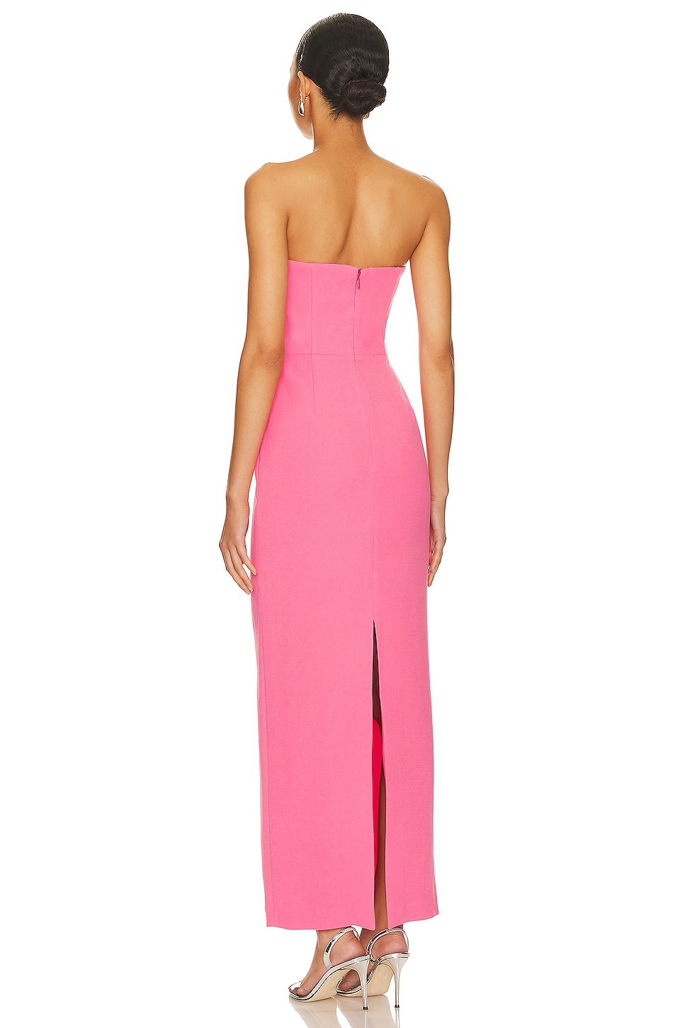 chinese dress ladies Hot pink strapless maxi summer dress – Bittano main image 1