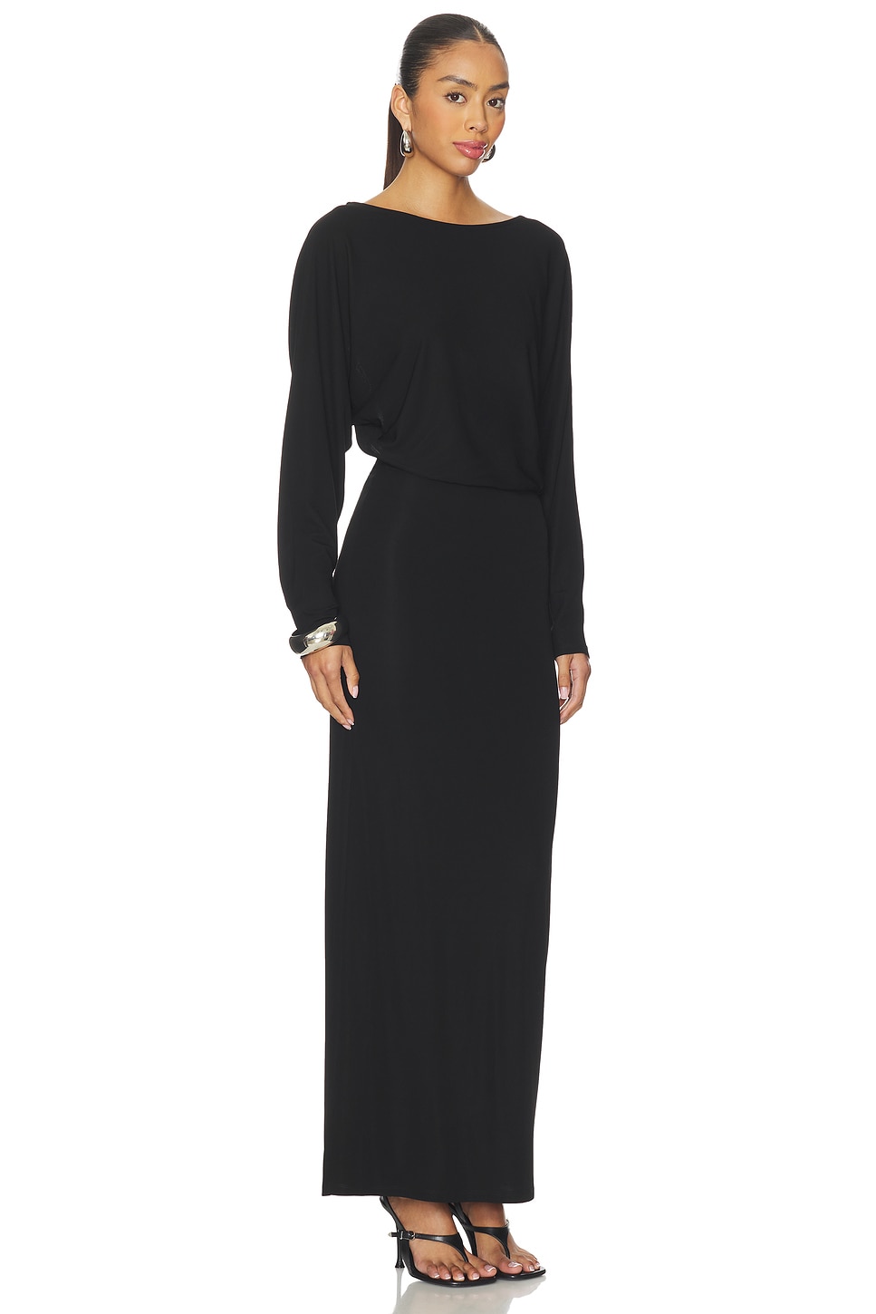 nbd slinky knit dress NEW NBD Saanvi Gown in Periwinkle Blue MAXI DRESS W SLIT CRINKLE SIZE S SMALL *E