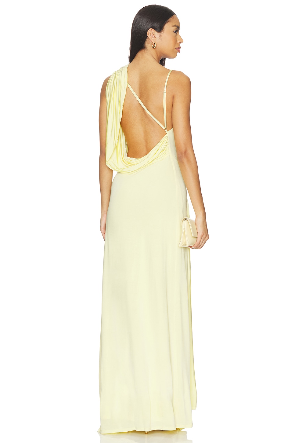 NBD Tessa Draped Shoulder Maxi Dress in Yellow | REVOLVE