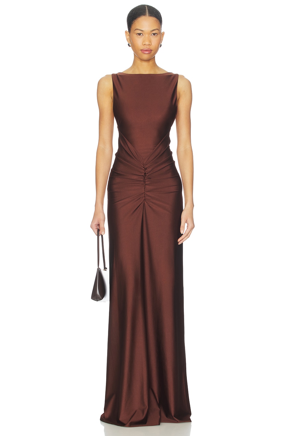 nbd brown dress Marla Maxi Dress