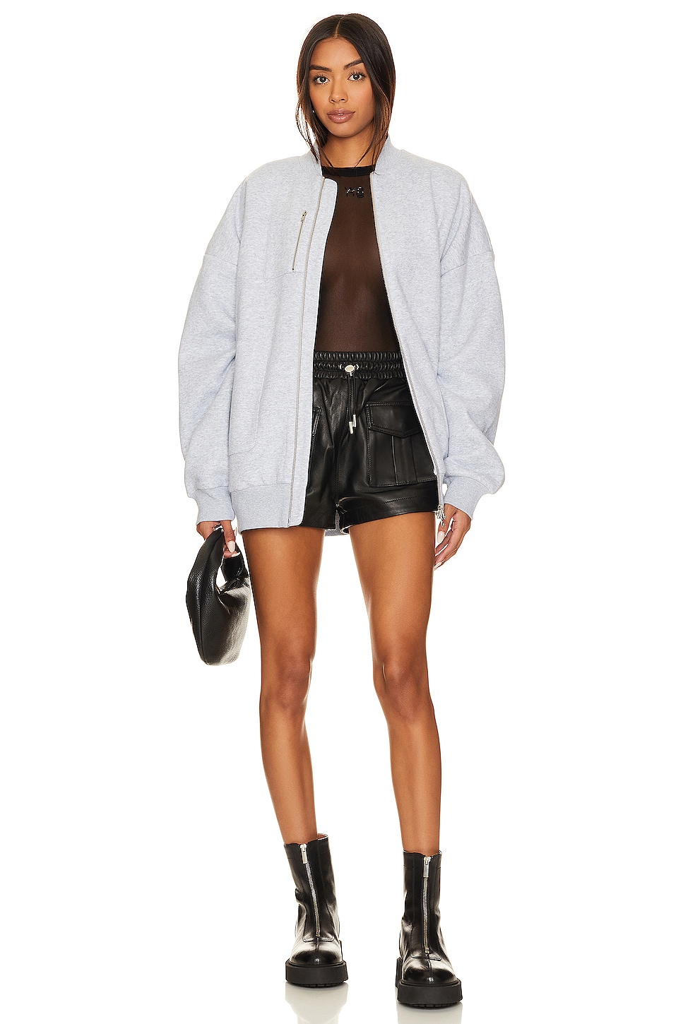 Camila Leather Short - Thumbnail 4