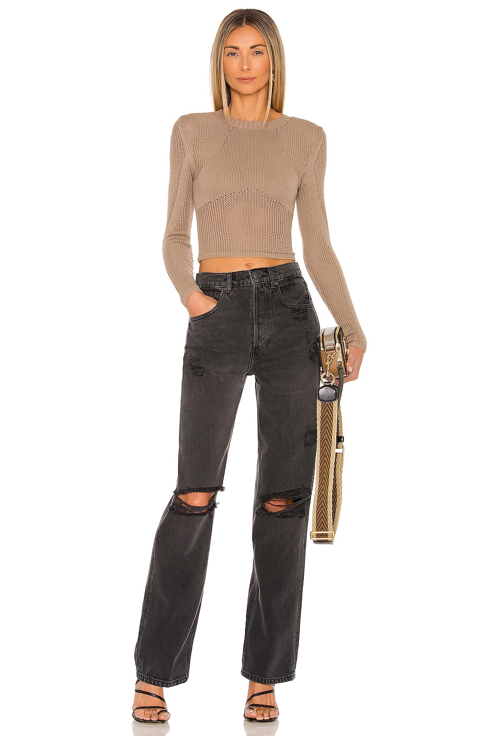 Tamar Open Stitch Racer Sweater