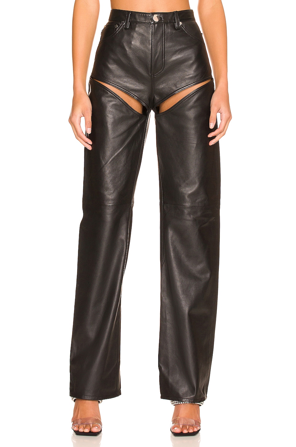 NBD Ari Leather Pant in Black | REVOLVE