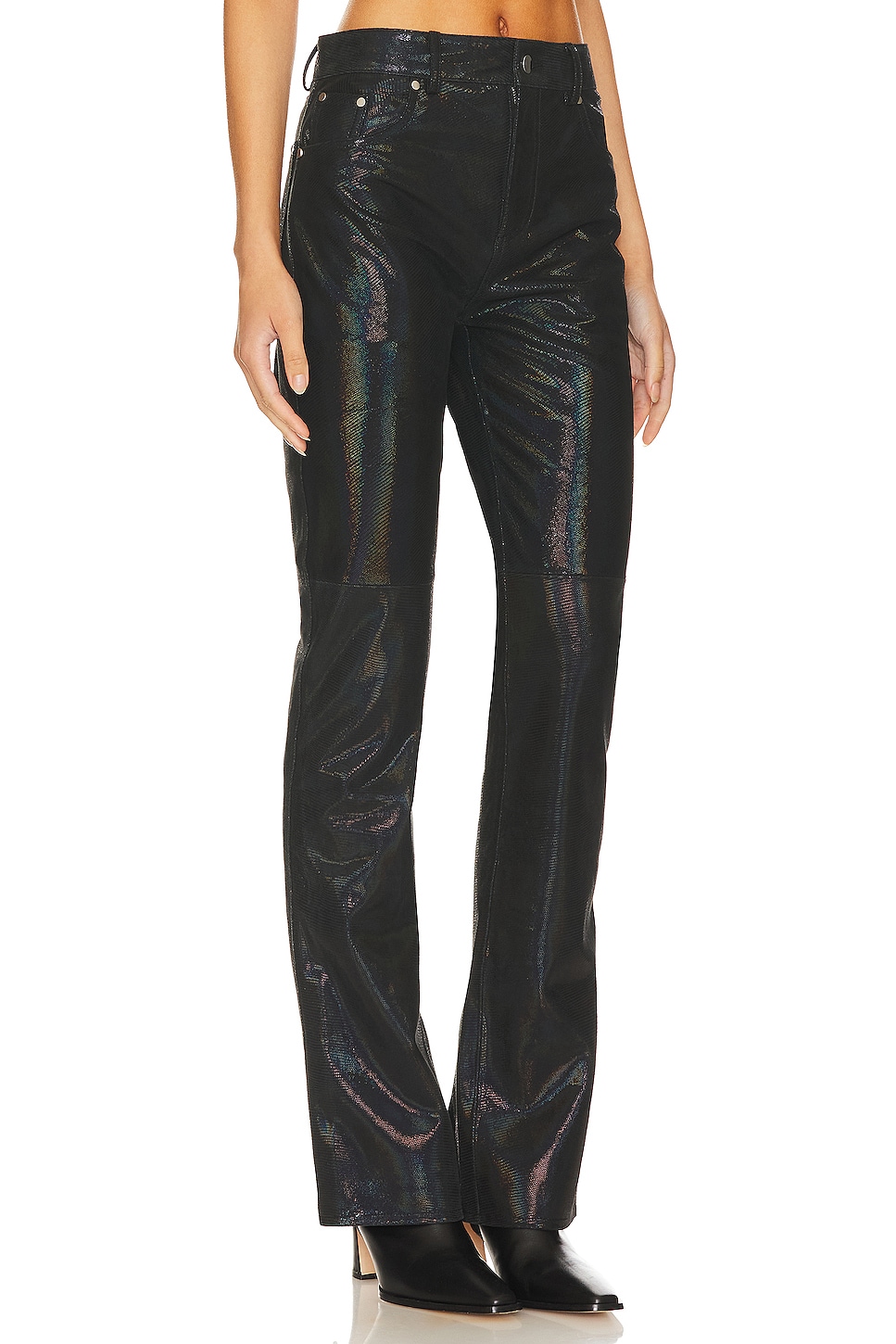 Raquel Leather Pant - Thumbnail 2