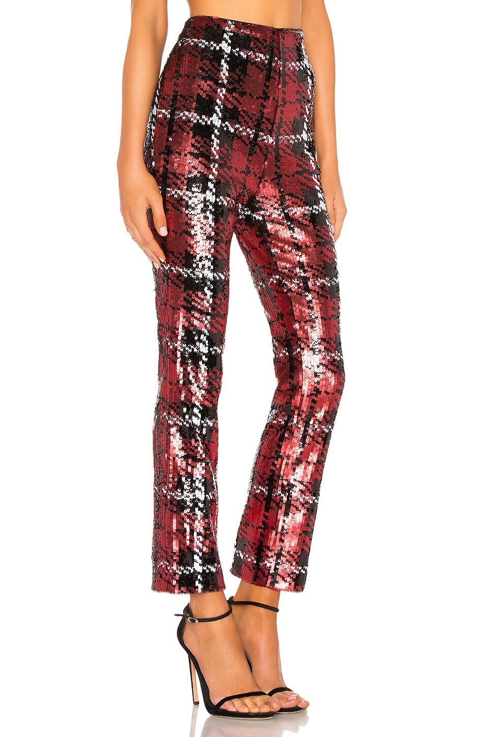 NBD Saskia Crop Pant in Red & Black