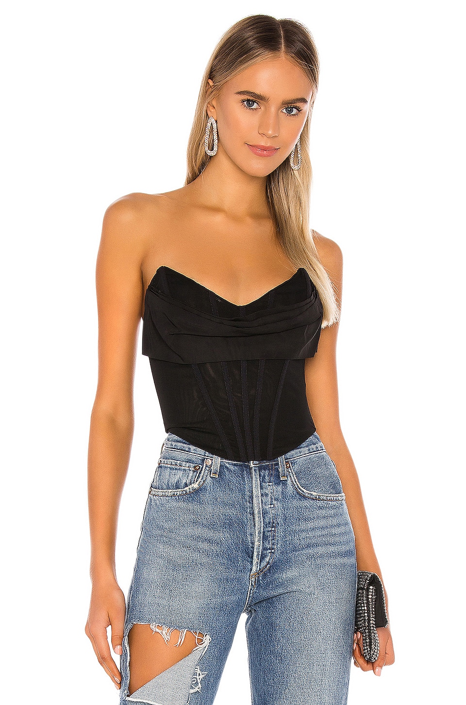 UO Caley Strapless Corset Top