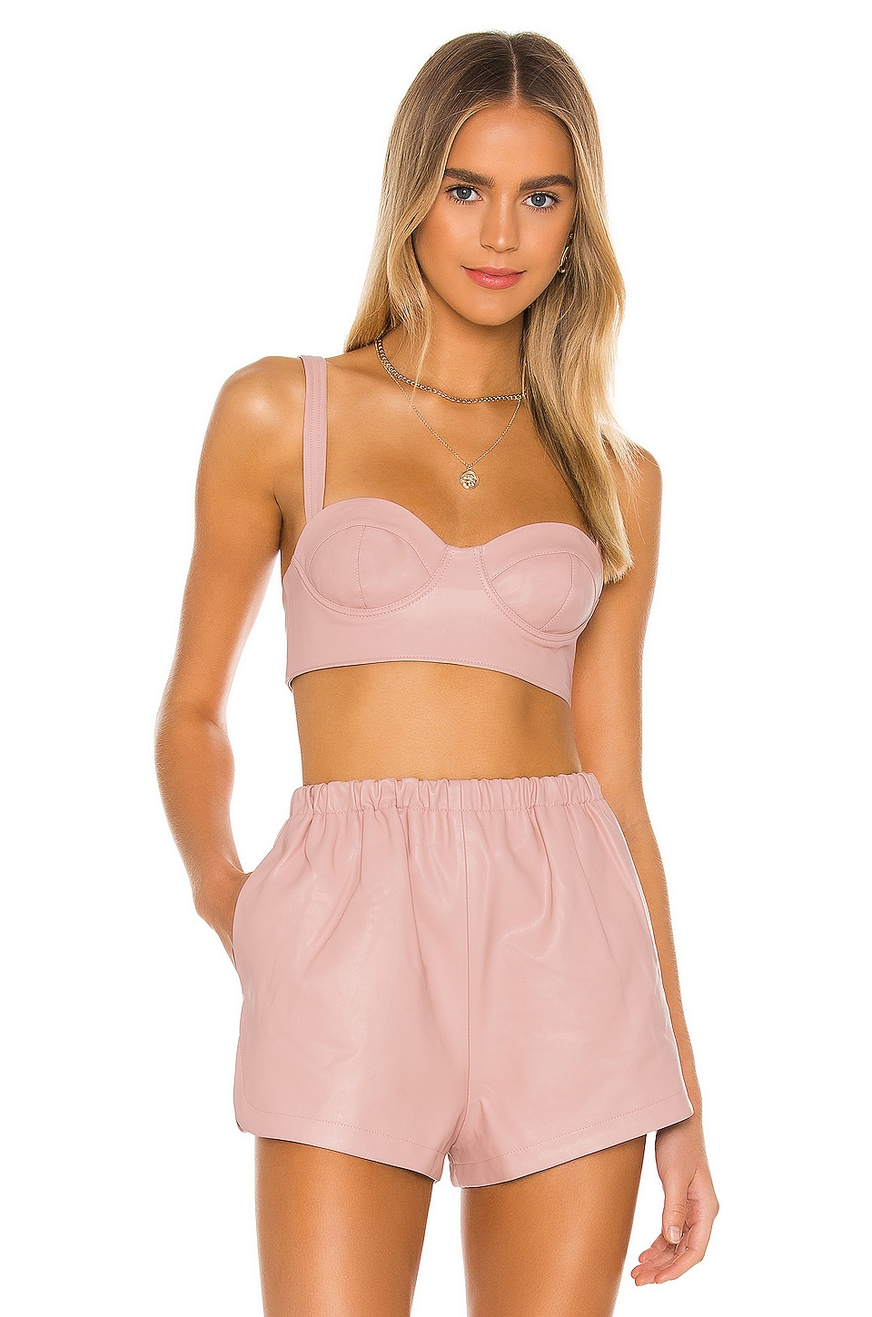 pink bustier top