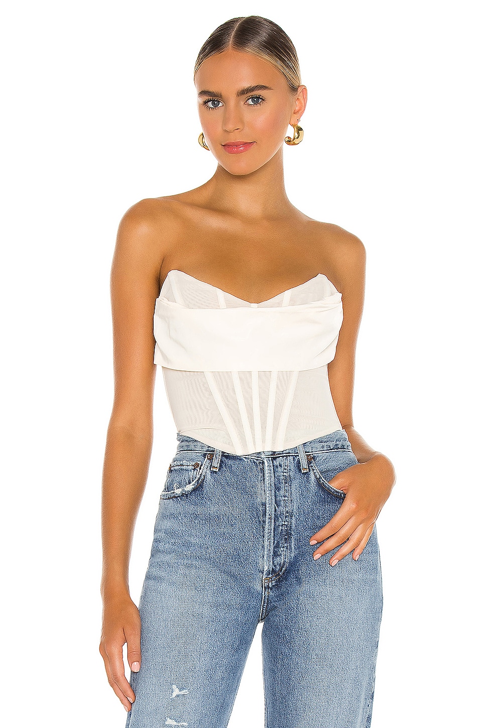 Image 1 of Hailee Bustier Top in Ivory