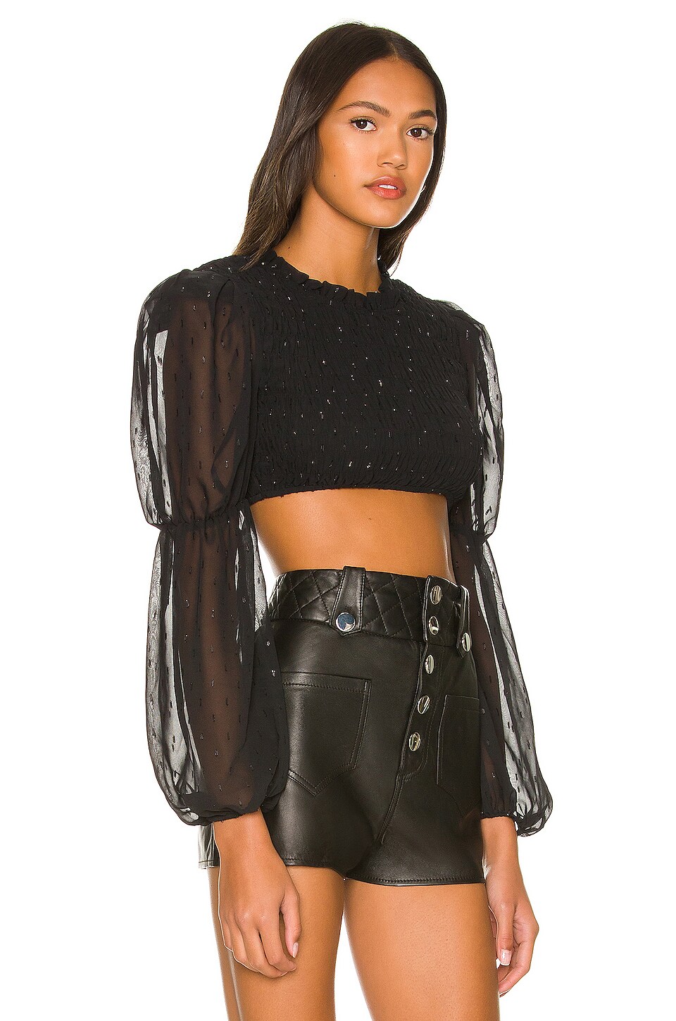 NBD Oasis Cropped Top in Black