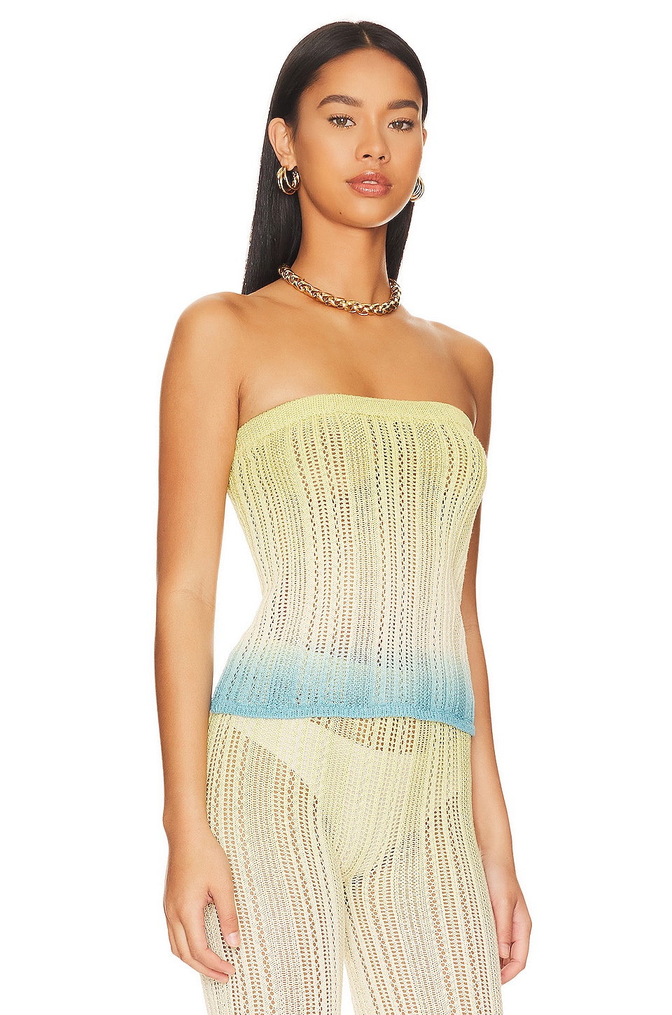 NBD Circe Tube Top in Limon Ombre