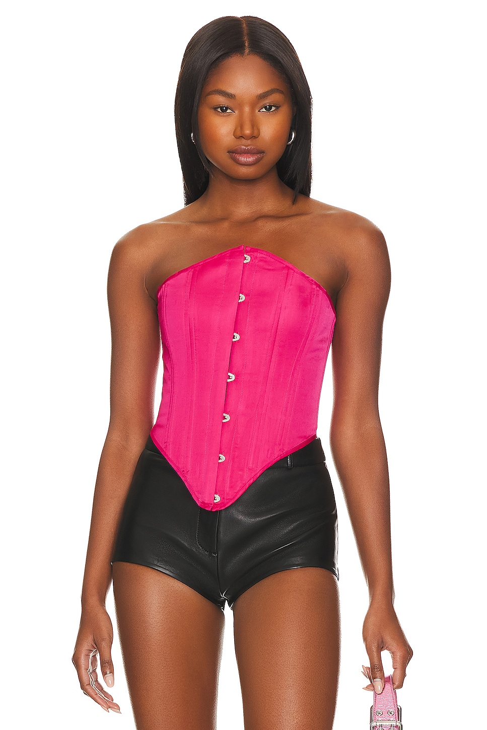 NBD Claudia Corset Top in Party Pink