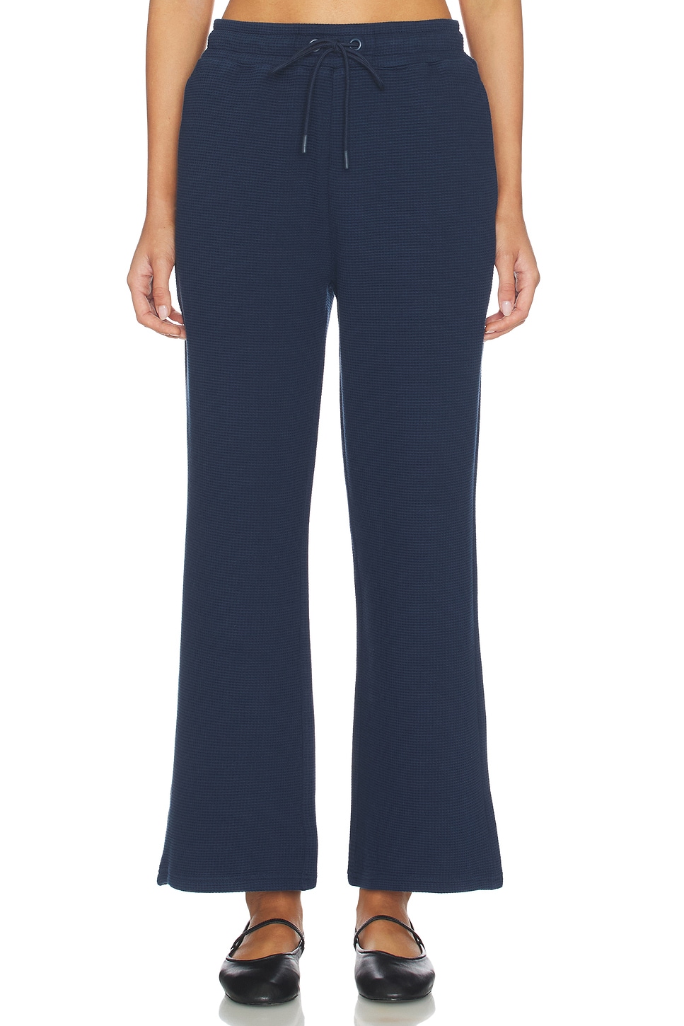 Waffle Knit Cropped Track Pant - thumbnail 2