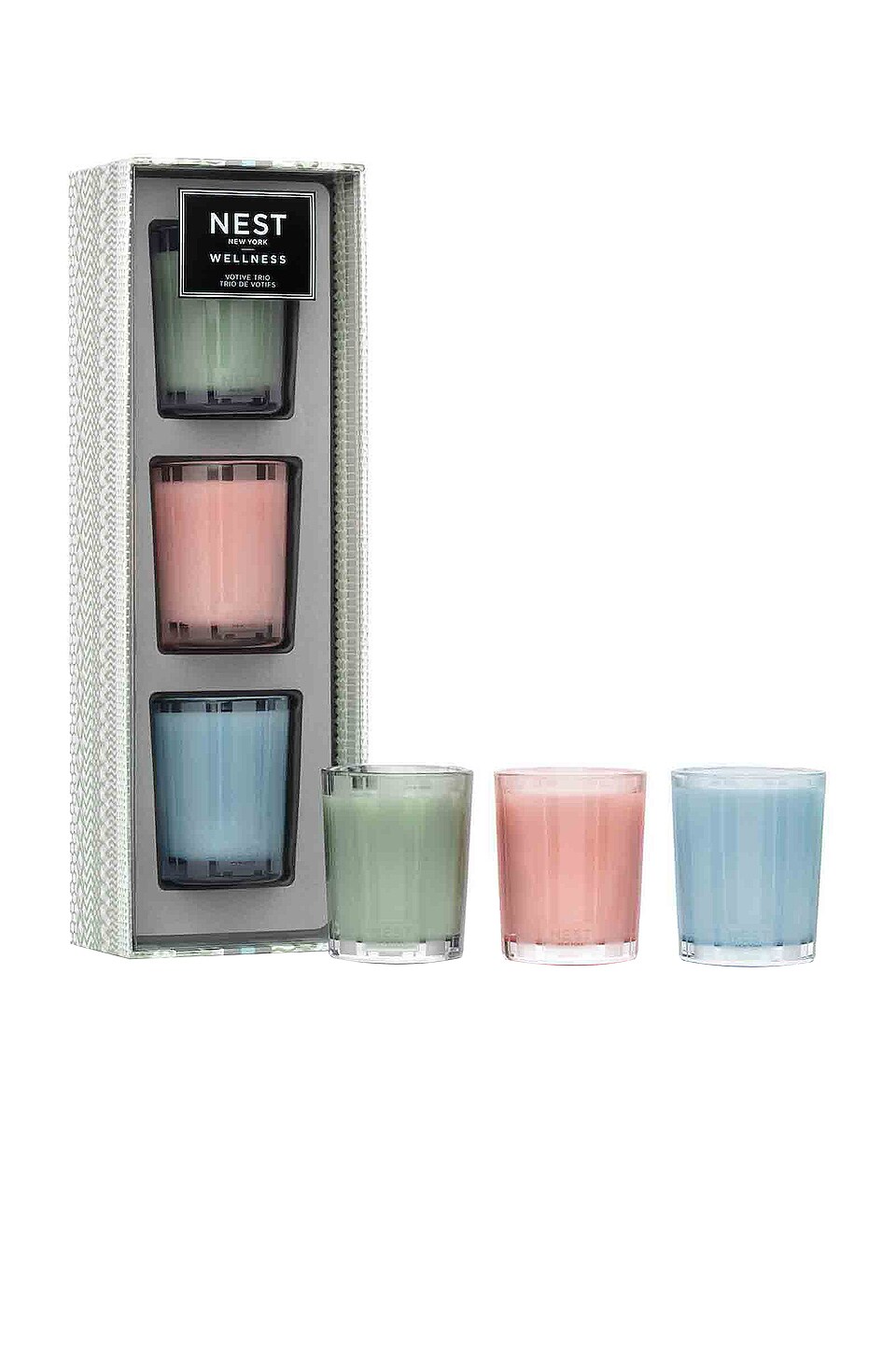 NEST New York Wellness Votive Trio Set in Wild Mint & Eucalyptus