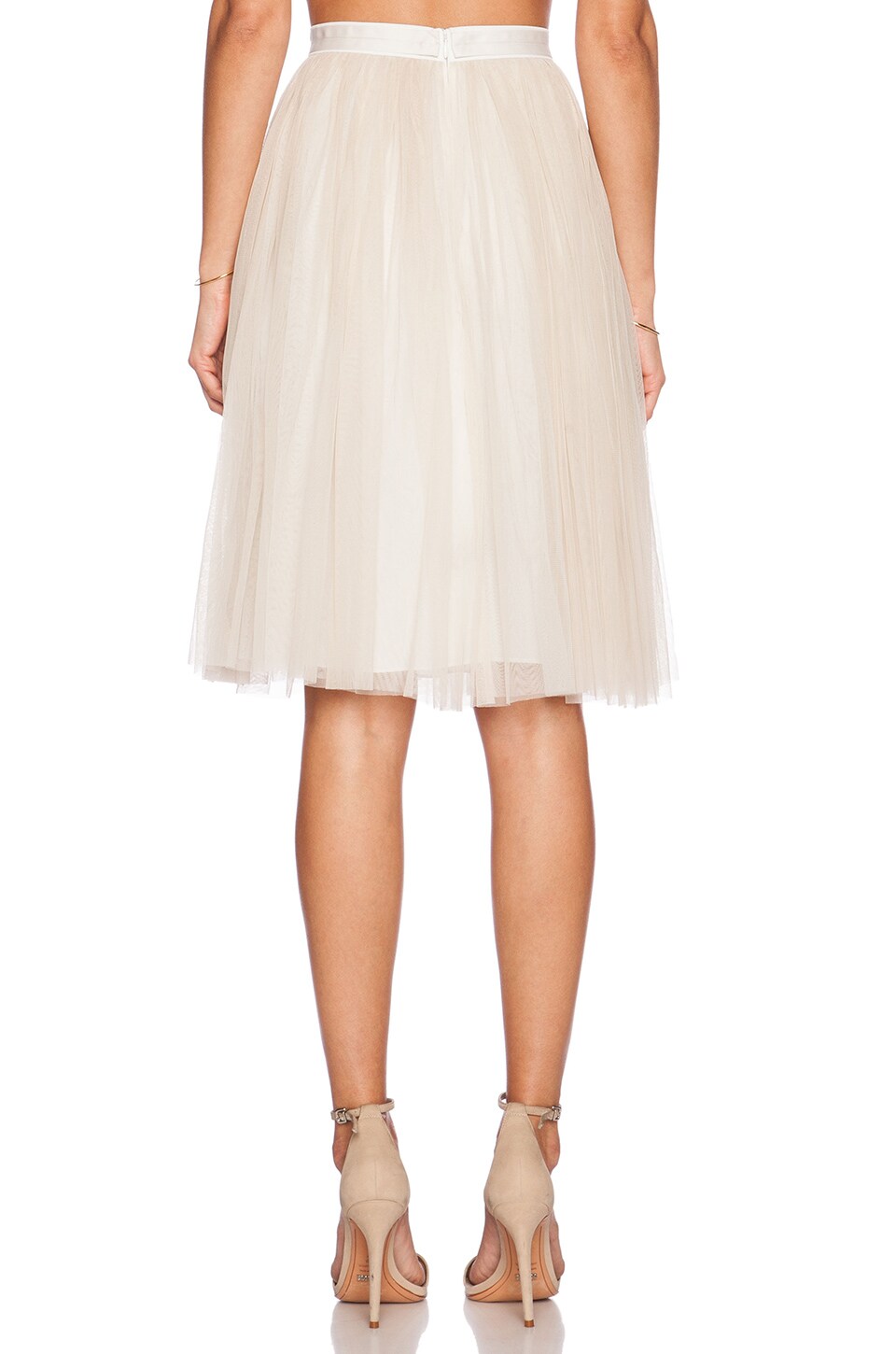 Needle And Thread Tulle Midi Skirt In Chalk Revolve 5596