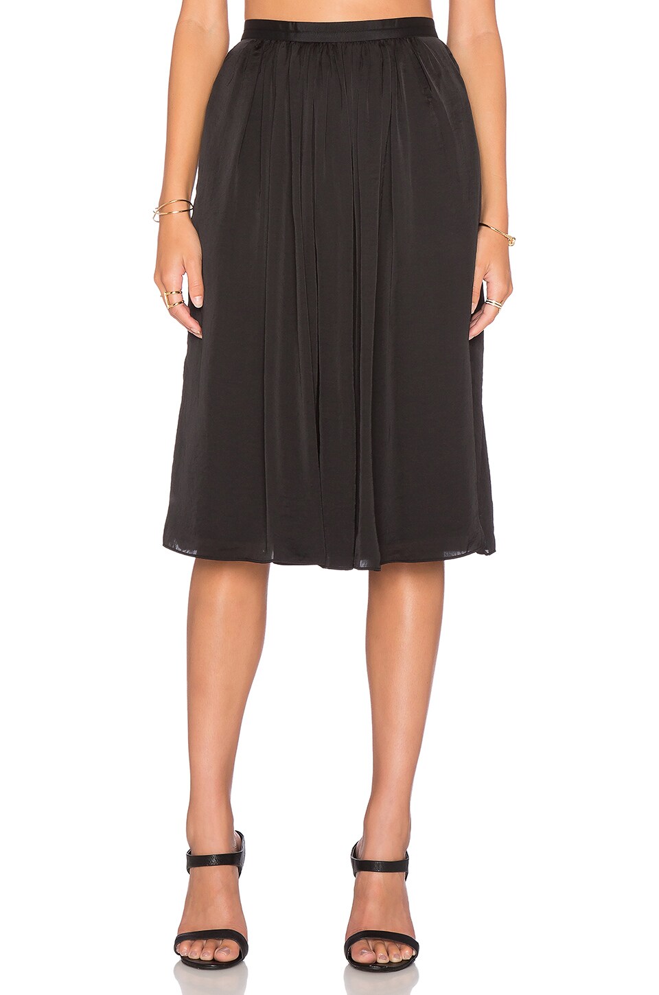 Objfeodora Midi Skirt Black