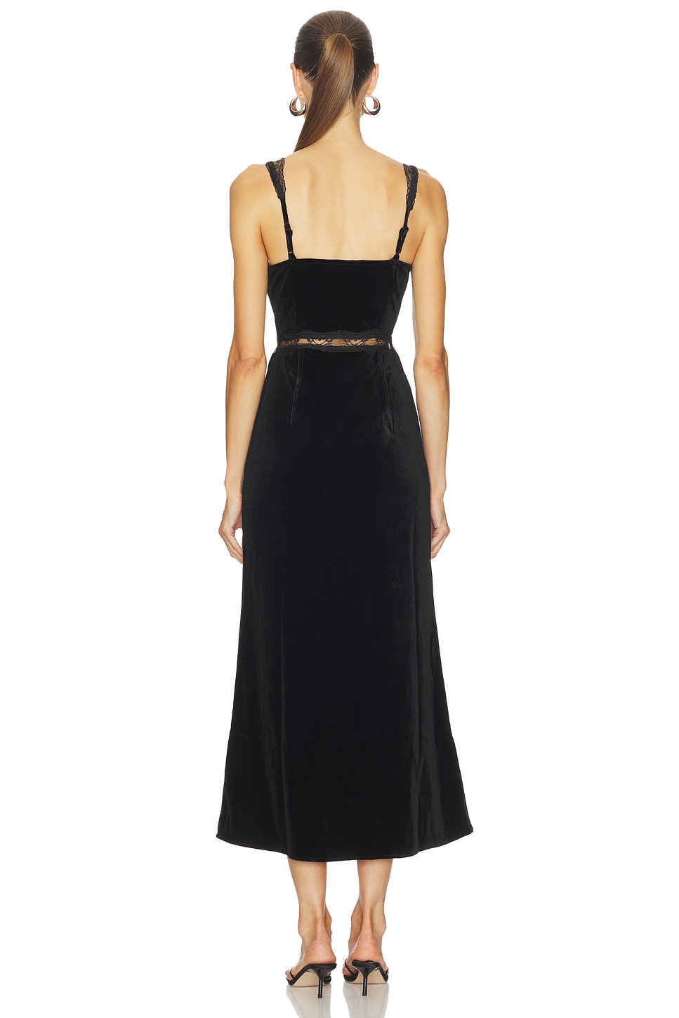 knee length dresses for ladies Lala X-Long Bias Dress with Lace Detail – Ann Demeulemeester