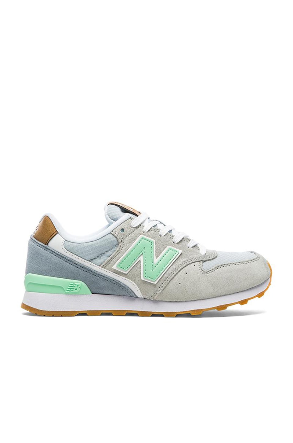 New Balance 696 Sneaker in Grey \u0026 Green
