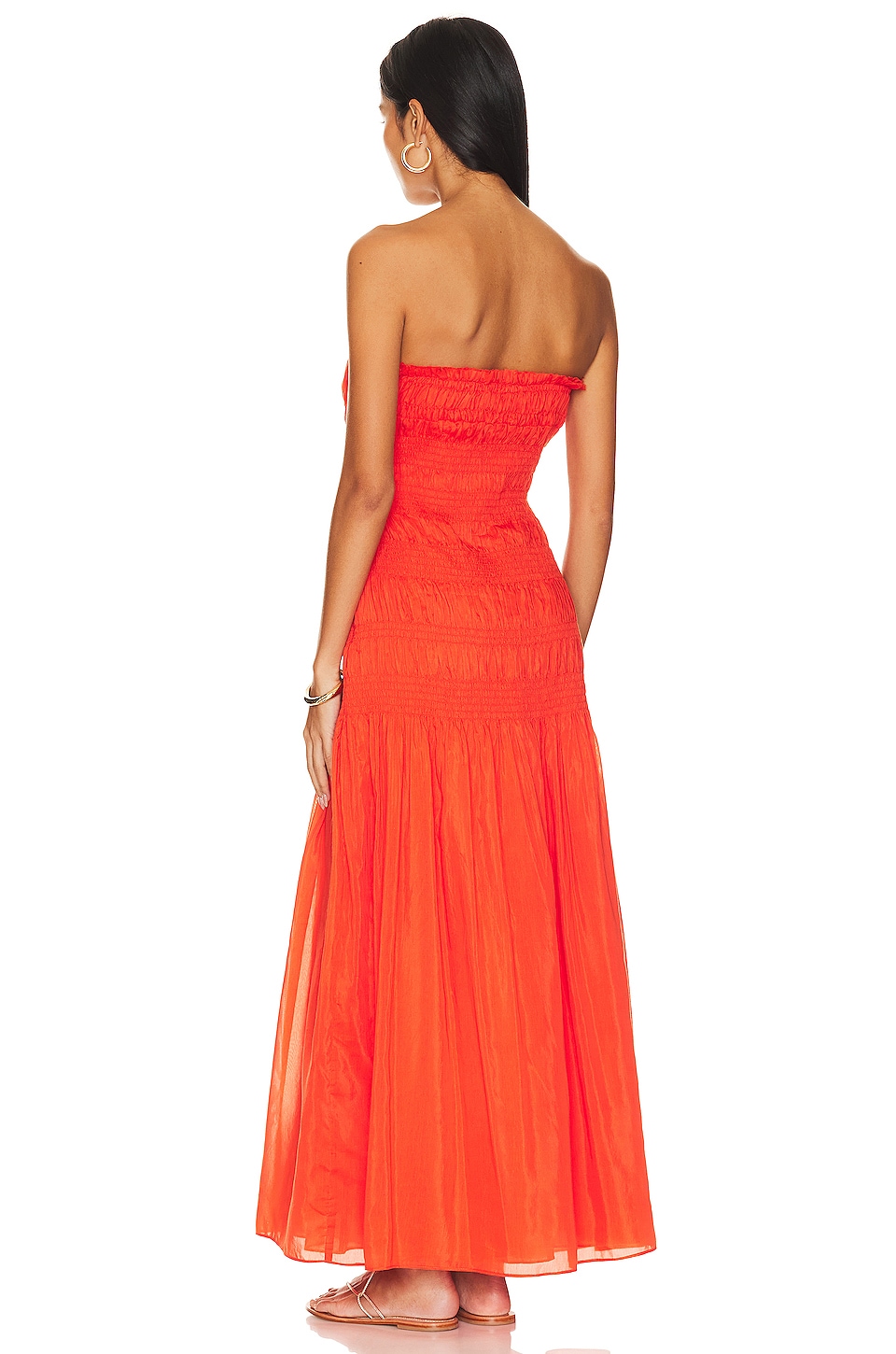NICHOLAS Kalli Strapless Smocked Maxi Dress thumbnail