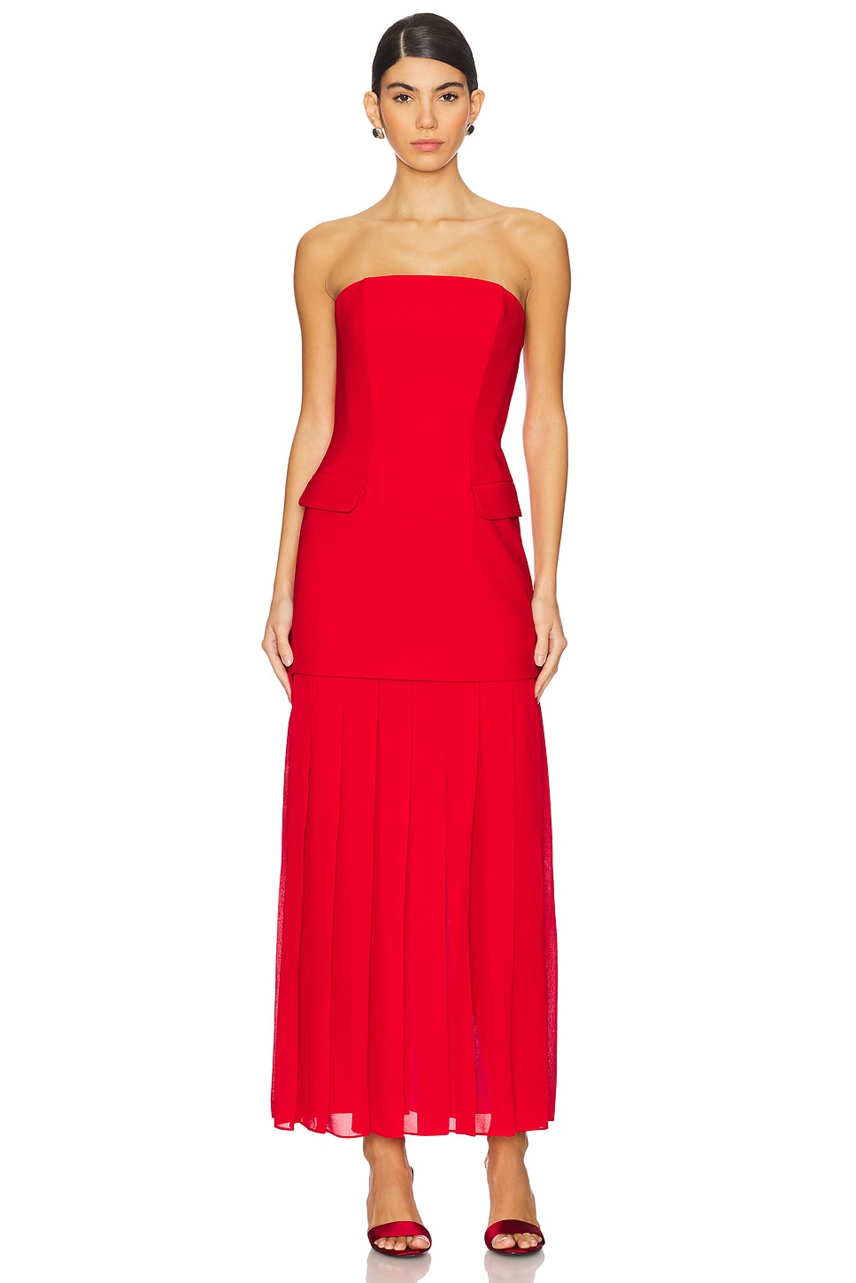 nicholas dress red Nicholas Nicolette cowl-neck Maxi Dress | Red
