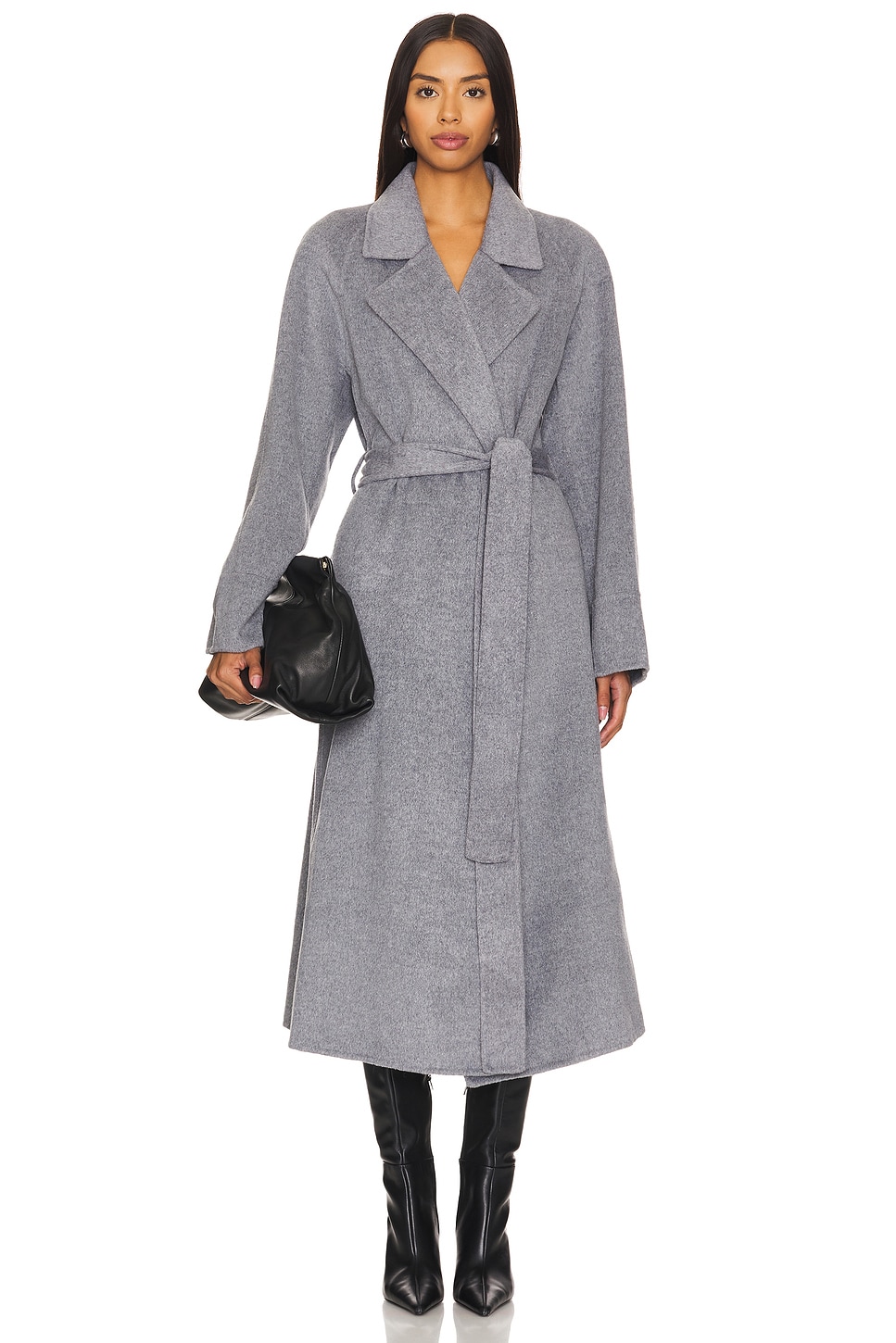 NICHOLAS - Candice Scarf Double Wool Coat | Plush