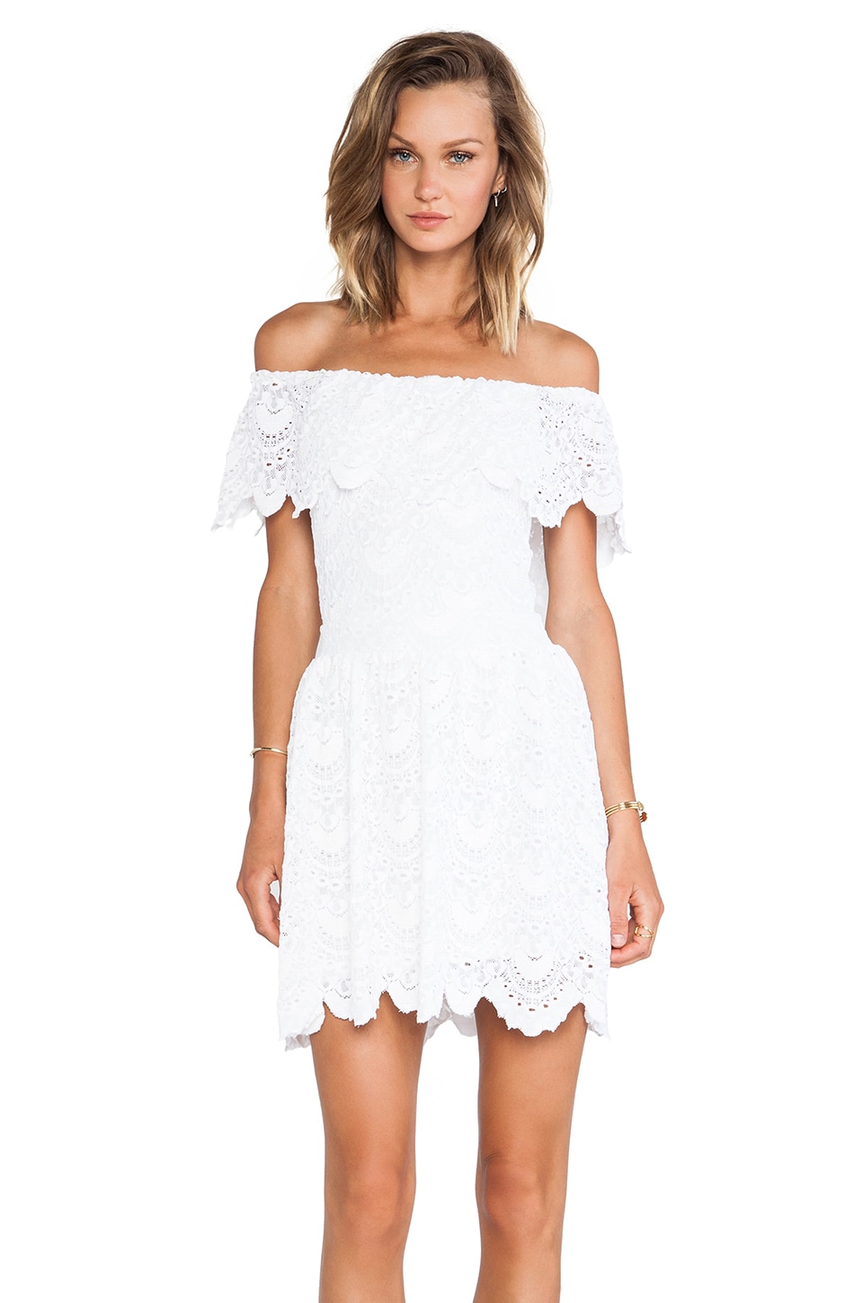 Nightcap Riviera Fit 'n Flare Dress in White | REVOLVE