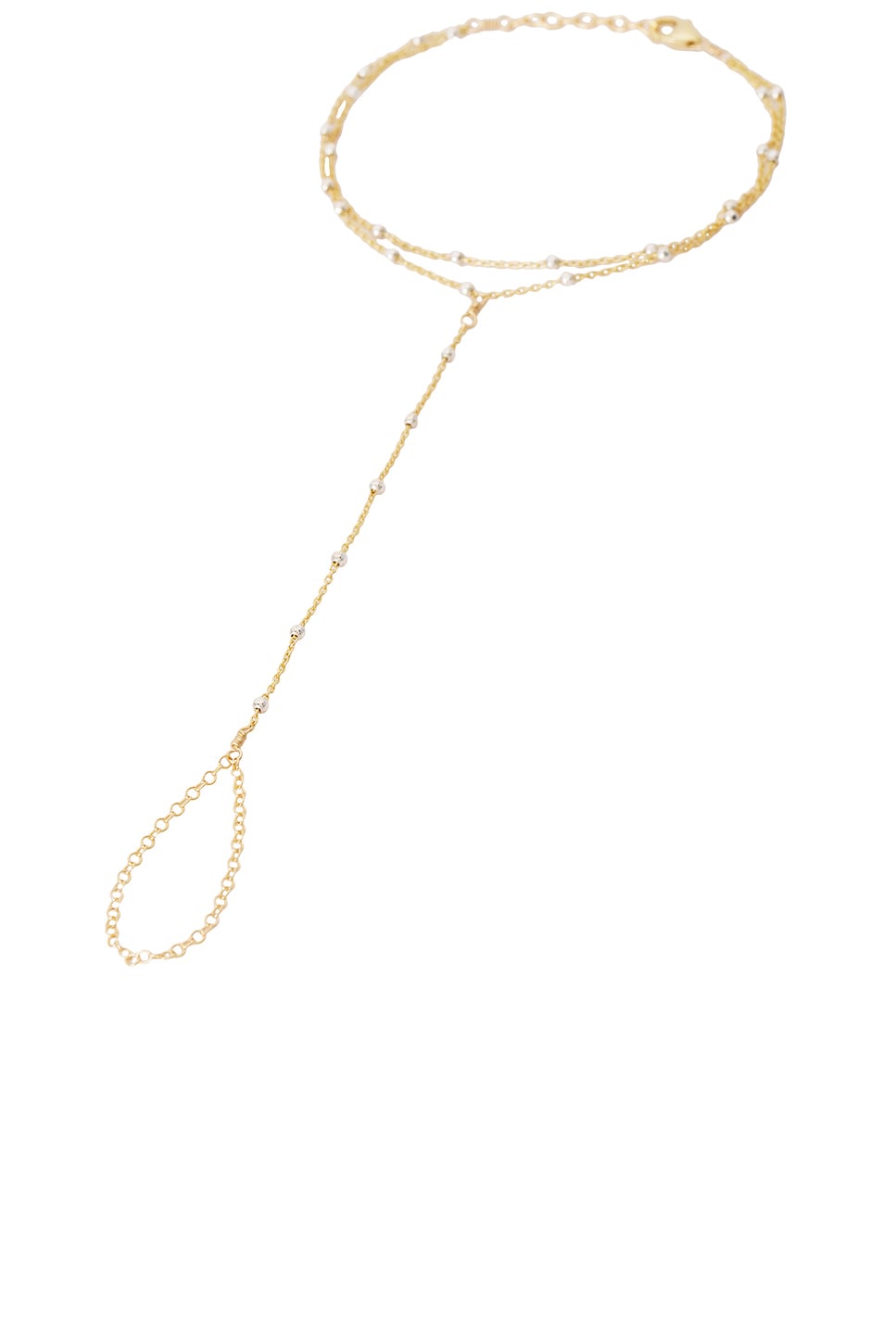 NAiiA Lola Double Hand Chain in Gold | REVOLVE