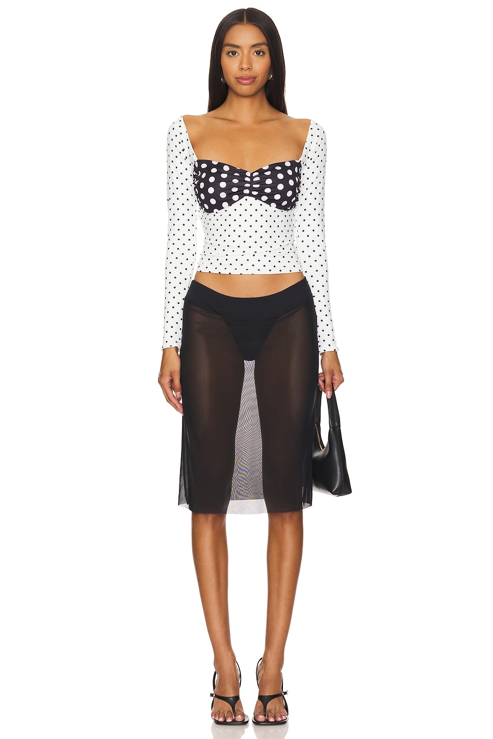 NIIHAI Polka Long Sleeve Top