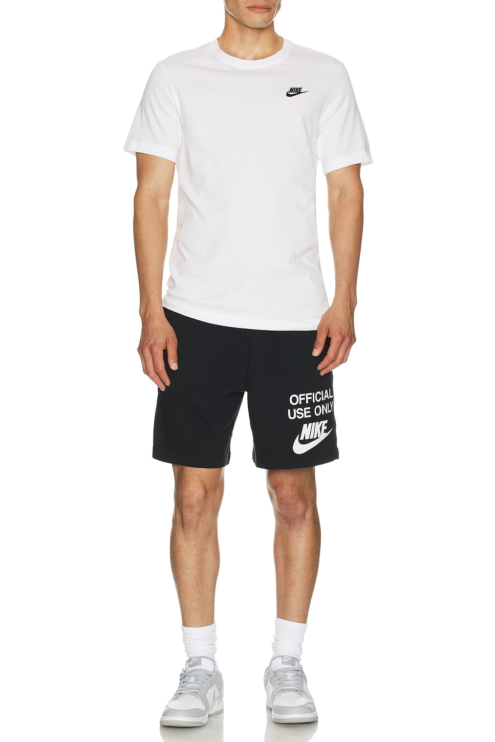 ★★Nike★★ Club Knit Shorts M Black White FQ4361010 FQ4361 Nike Club Knit Official Shorts in Black & White | REVOLVE