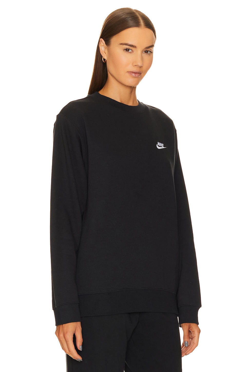 Nike Club Crew Neck Sweatshirt in Black & White