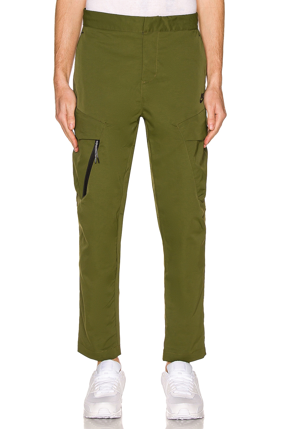 Image 1 of Utility Pant Cropped in Rough Green & Black
