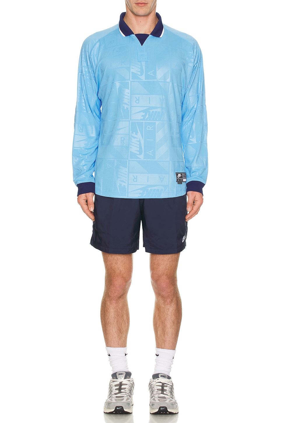 ★★Nike★★ Air Long Sleeve Jersey M University Blue Black Nike Air Long Sleeve Jersey in University Blue & Black | REVOLVE