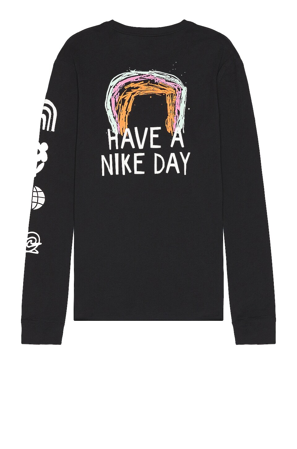 Nike M NSW TEE LS HBR STMT OPEN in Black