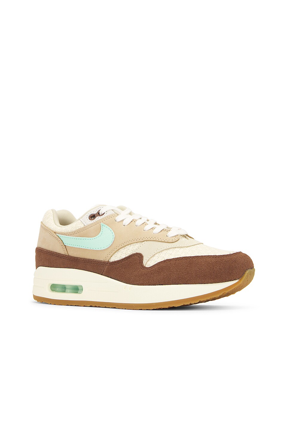 Nike M Air Max 1 Qs Crepe 2.0 in Medium Brown & Mint Foam-mushroom-muslin