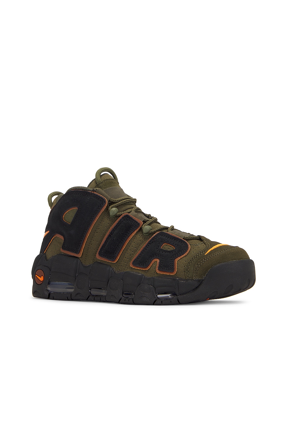 Nike Air More Uptempo '96 in Cargo Khaki, Black & Pecan