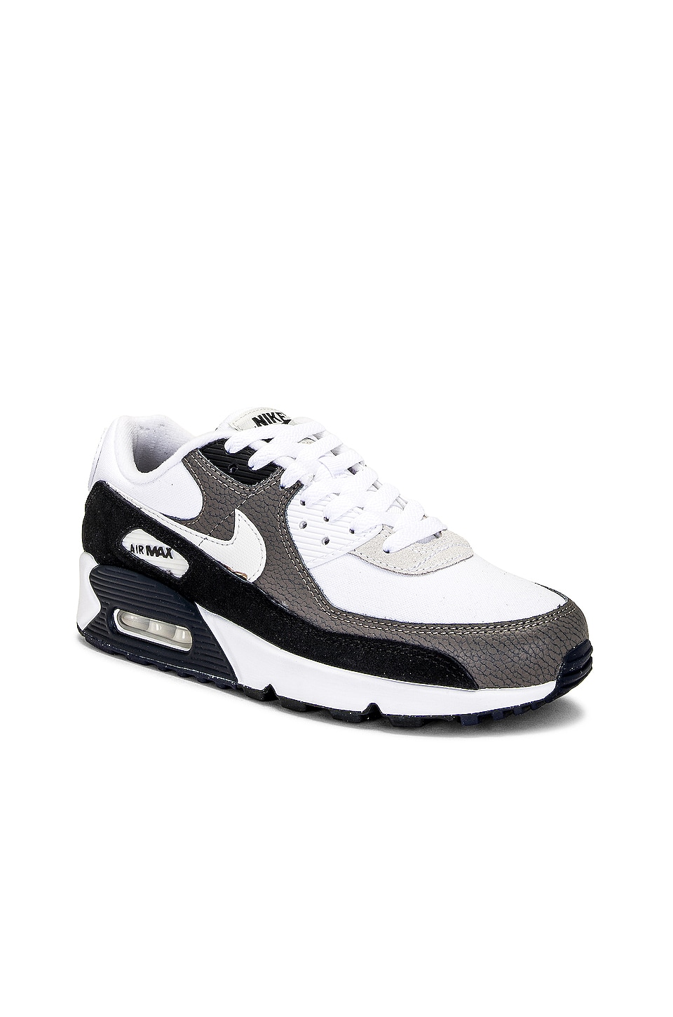 Nike Air Max 90 in Flat Pewter, White, Black & Obsidian